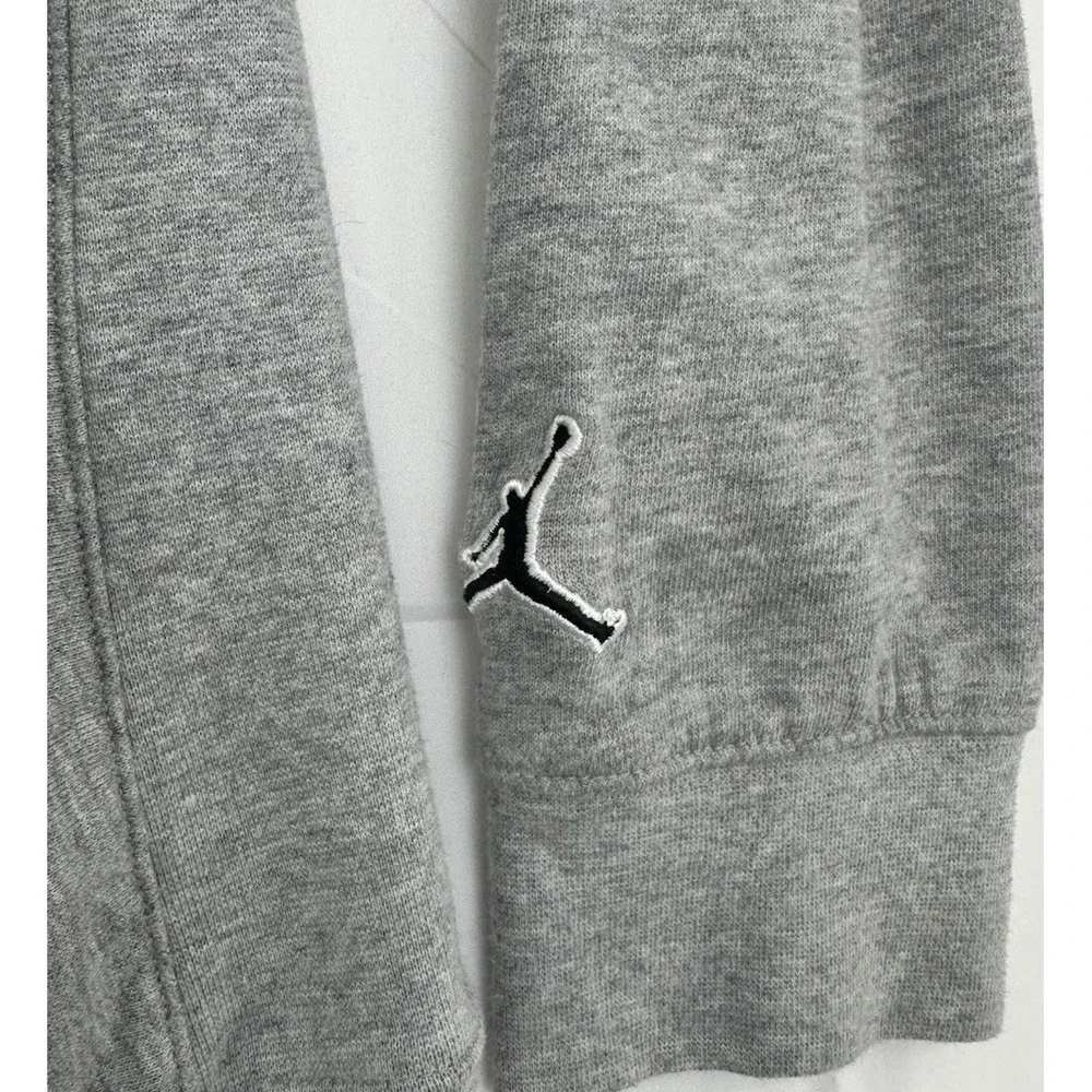 Jordan‎ Sweatshirt Youth  L Gray Fleece Lined Standard Fit Long Sleeve Pockets - Picture 3 of 9